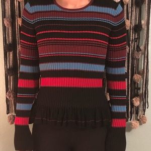 Peplum Striped Sweater